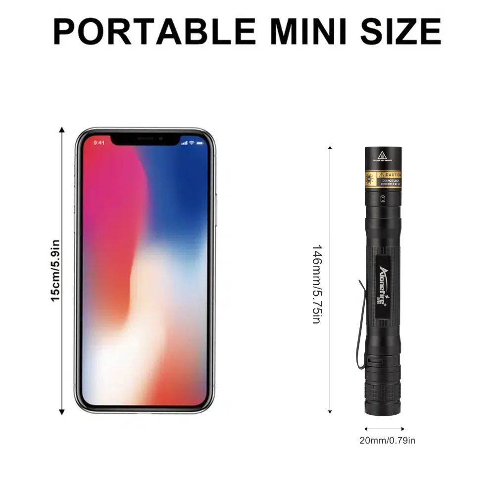 Linterna UV de 365/395nm, marcador de tinta Invisible ultravioleta, bolígrafo de luz negra, antorcha para mascotas, gatos, tiña, manchas de orina, lámpara de detección de escorpión - imagen 4