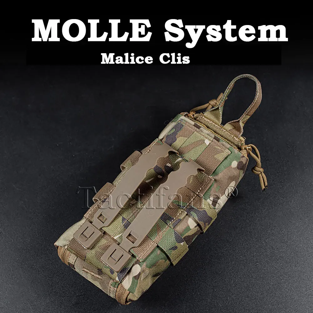 Tactifans bolsas de caza IFAK, Kit de primeros auxilios, paquete de bolsa vacía, lengüeta de extracción rápida, cordón de choque, Panel interno, Clip MOLLE de caza - imagen 5