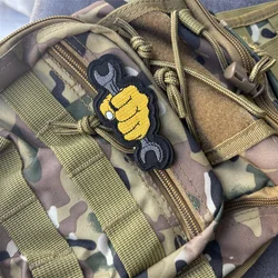 Táctico: ¡Ataque Feroz! Parche Bordado para Ropa, Parches de Insignia de Moral con Gancho y Bucle, Pegatinas para Mochilas