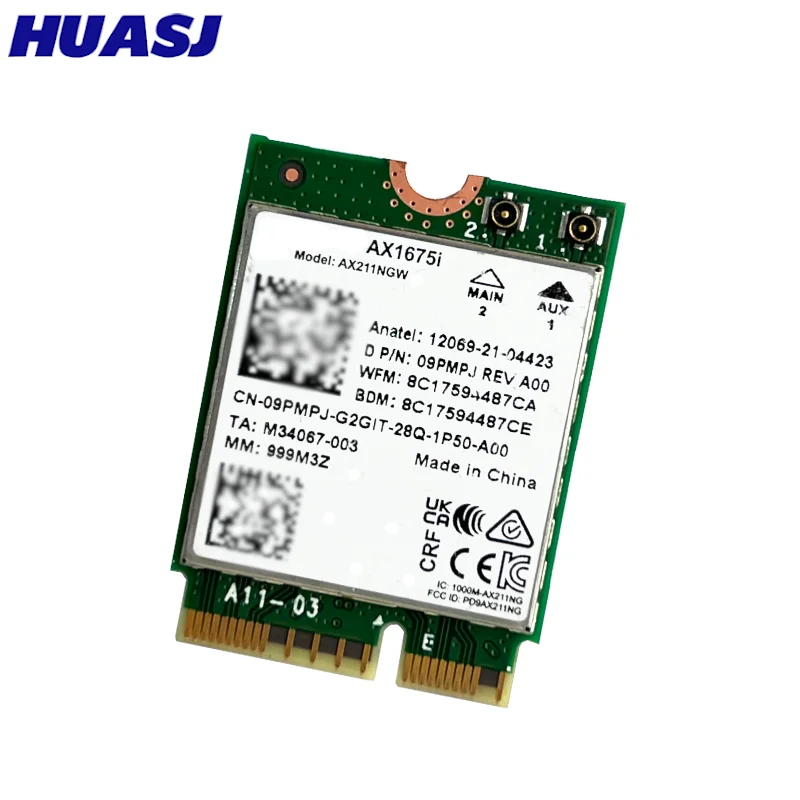 AX1675i Wi-Fi 6E AX211 1675i Tarjeta 160MHz 2.4G/5G/6Ghz Adaptador inalámbrico CNVio2 M.2 Key E 802.11ax Bluetooth 5.2 - imagen 4