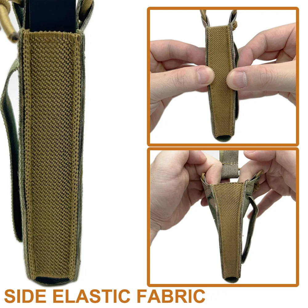 Bolsa táctica para revistas de pistola, bolsa individual extendida de 9mm, herramienta Molle, linterna, soporte para antorcha, accesorios de caza Airsoft - imagen 2