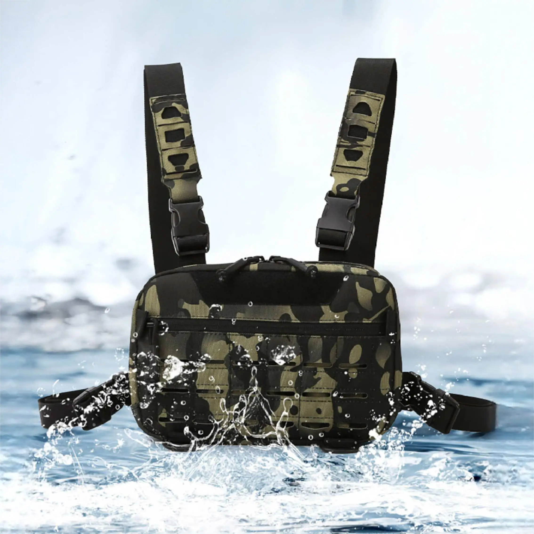 Nuevo bolso táctico Molle para hombre, bolsa de pecho para deportes al aire libre, chaleco de viaje, senderismo, caza, mochila, bolsas de pesca y ciclismo - imagen 5