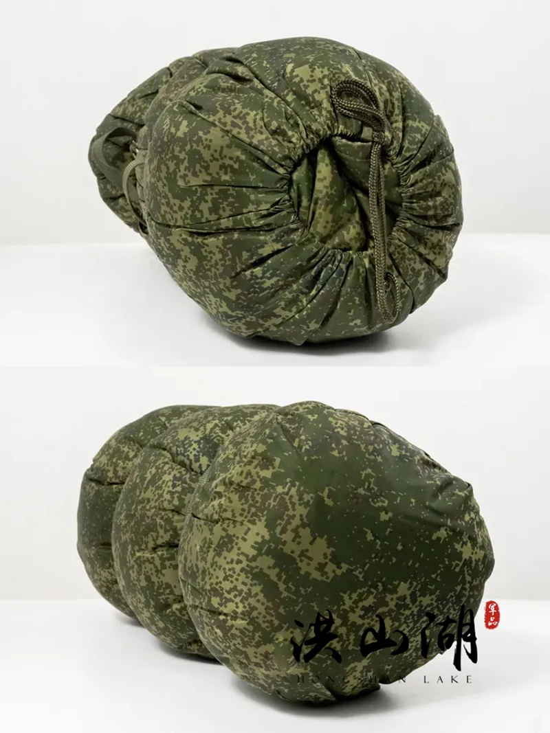 Saco de dormir individual ruso con relleno de algodón P y nailon para aislamiento y calidez de invierno - imagen 4