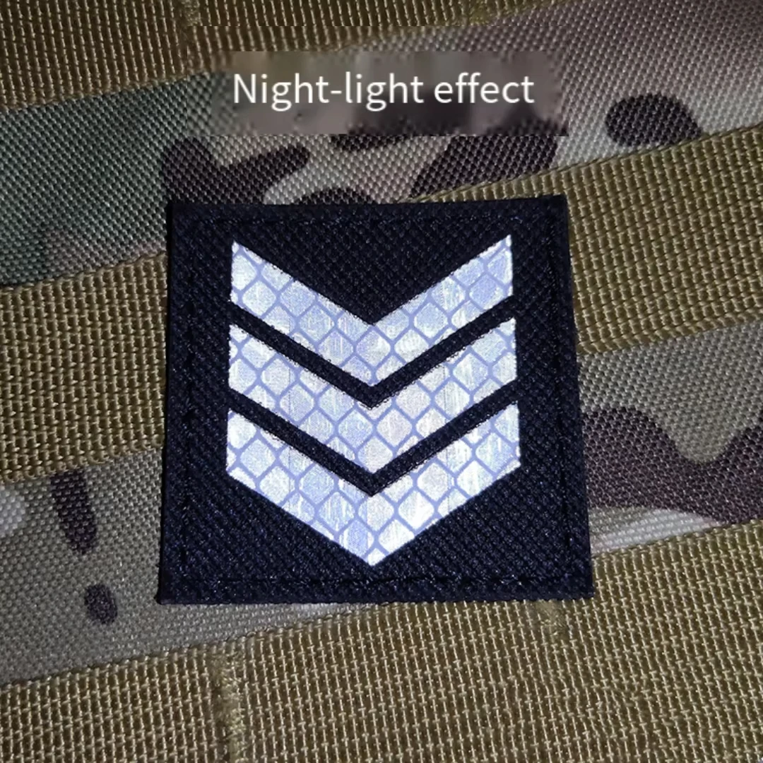 Brazalete de advertencia de tela IR reflectante, insignia de identificación, parche de nivel 1, 2, gancho, aplique de hombro, insignia, brazalete uniforme - imagen 5