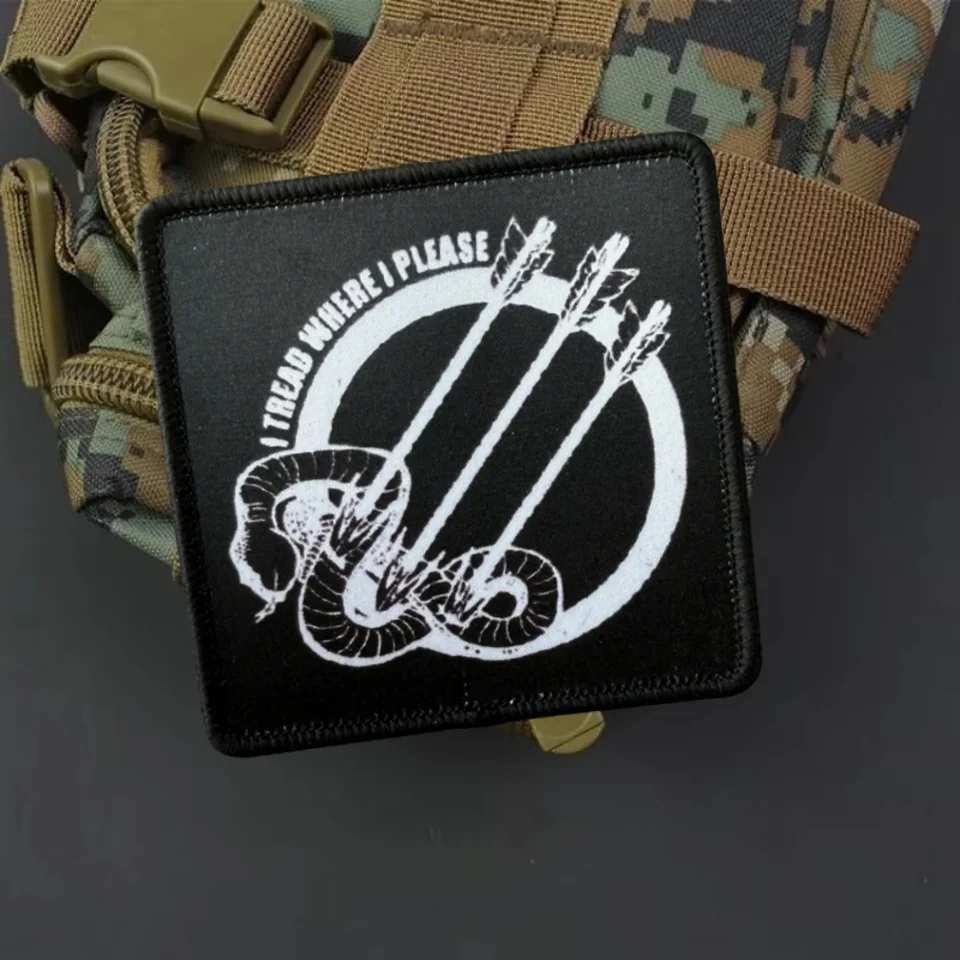 Pisada donde por favor parche táctico estampado Punk parches de gancho y bucle insignia de moral militar al aire libre ropa pegatinas para mochila - imagen 4