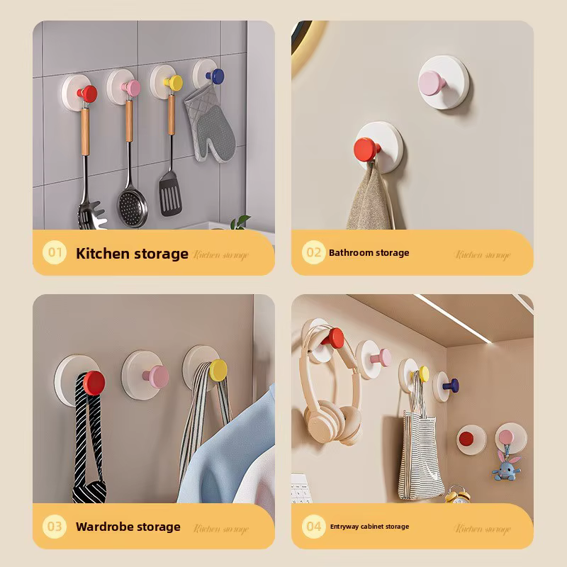 Gancho adhesivo fuerte Dopamine sin perforaciones para cocina y baño - imagen 4
