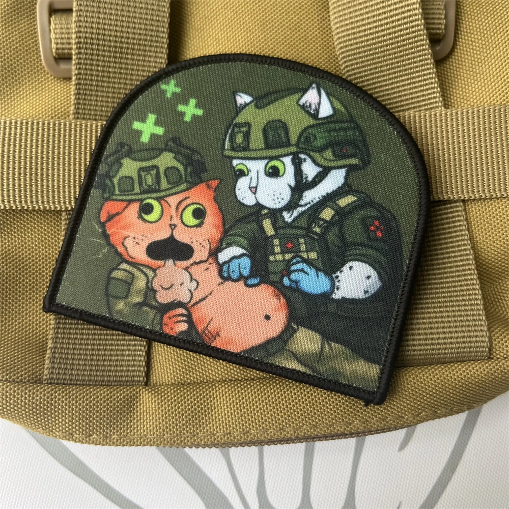 Parche de insignia de moral de rescate médico con aguja de descompresión, brazalete militar táctico, parches de gancho y bucle impresos - imagen 5