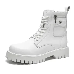 Botas de cuero hombre estilo punk outdoor 2026