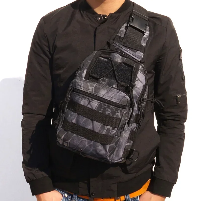 Bolsa de pecho para deportes al aire libre Molle Camo escalada Trekking mochila hombres Sling bolso de hombro senderismo Camping caza pesca mochila - imagen 5