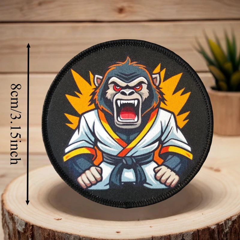 Parches de Judo con Estampado de Mono, Parches Tácticos con Gancho y Bucle para Chalecos, Gorras, Insignias de Moral, Mochilas, Pegatinas, Brazaletes para Ropa - imagen 3