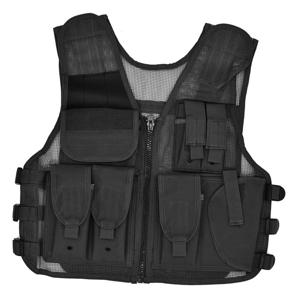 Chaleco táctico ajustable para hombre y mujer, malla, deportes al aire libre, fotógrafo, pesca, caza, con bolsillos - imagen 2