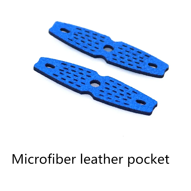 Bolsillo de cuero silenciado de 1,6mm, banda de goma para tirachinas de caza, ultrafibra, duradero y antideslizante, 20 unidades por lote - imagen 5