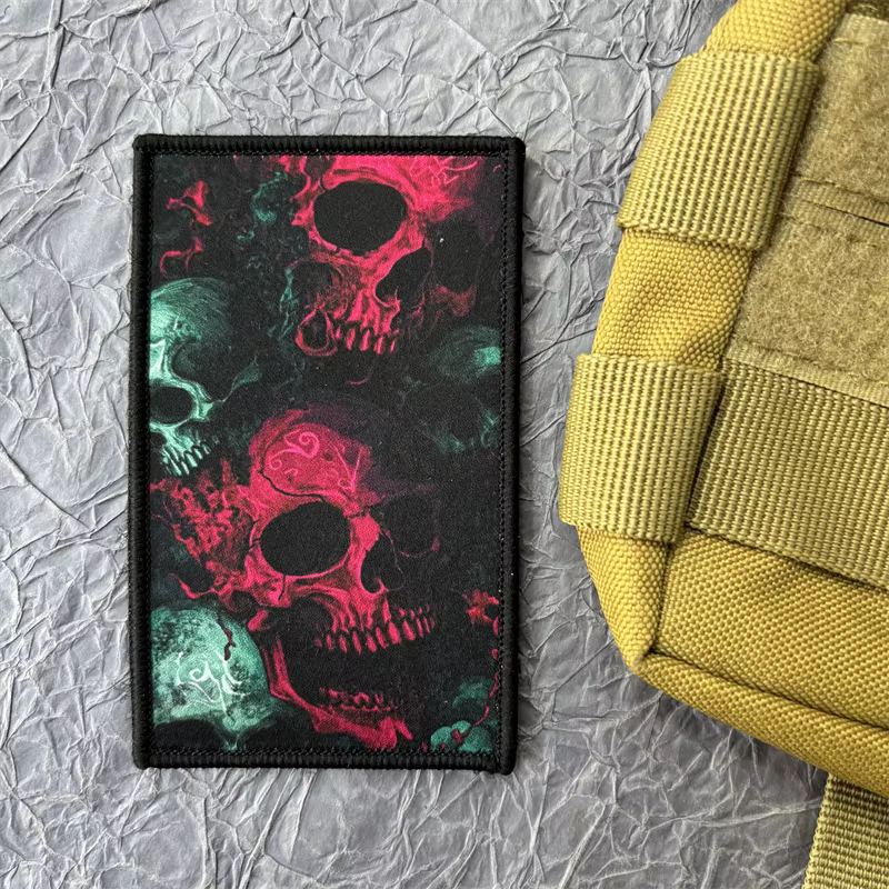 Parche táctico calaveras con gancho y bucle para MOLLE