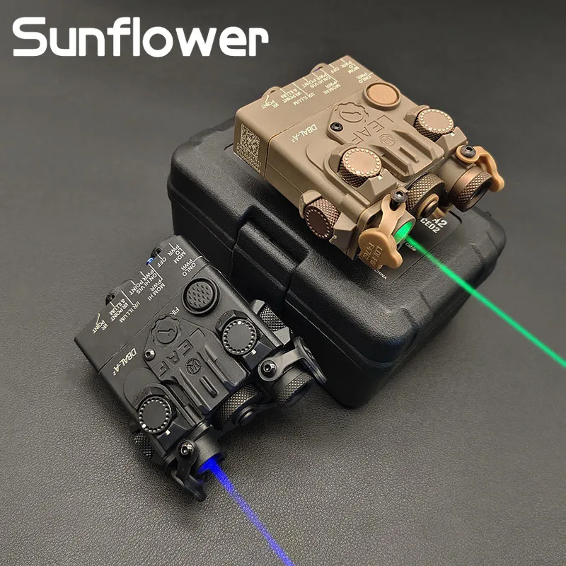 Airsoft-DBAL-A2 táctica láser IR, luz estroboscópica para arma de caza, rojo y verde, DBAL, PEQ15
