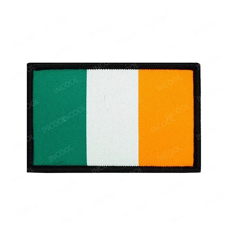 Parches reflectantes infrarrojos de la bandera de Irlanda, goma de PVC 3D, banderas bordadas irlandesas, apliques, brazalete, parche de trébol para sombrero, bolsa, gorra - imagen 5