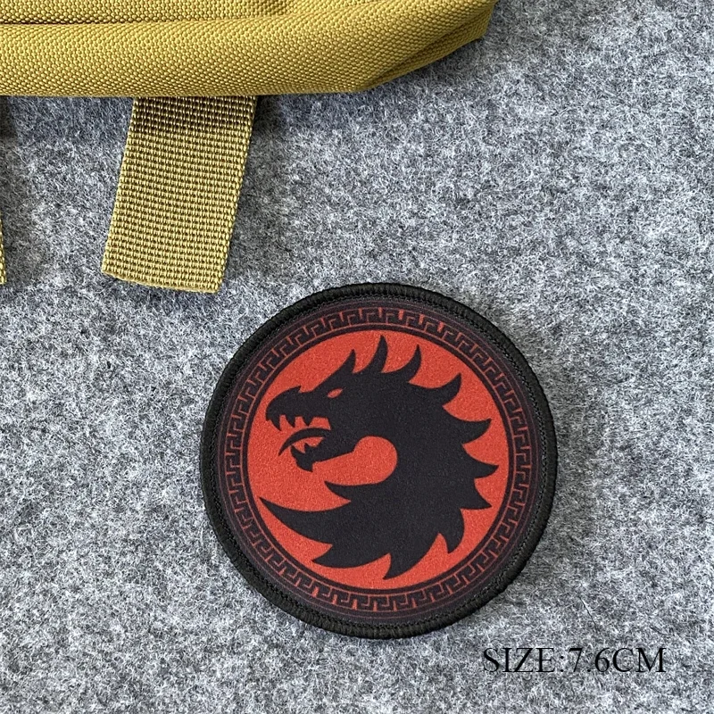 Parche estampado de Salamander Mouse Dragon, insignia de moral militar, brazalete de gancho y bucle, apliques para ropa, parches de mochila - imagen 5