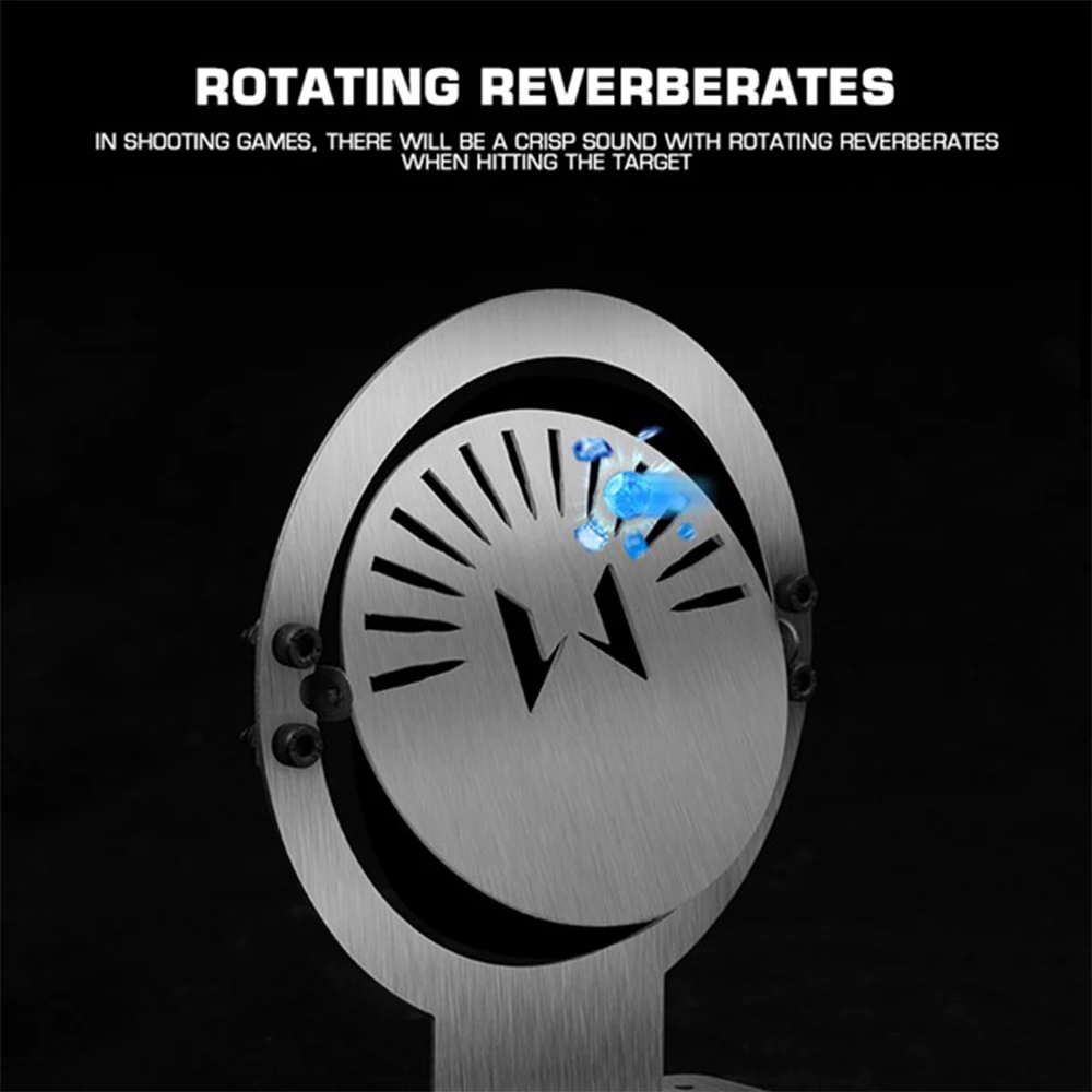 Objetivos de Plinking con volteo de acero for Airsoft, for Rifle de aire con bola de arcilla y tirachinas de agua Canon, objetivo giratorio de práctica de entrenamiento multiusos - imagen 4