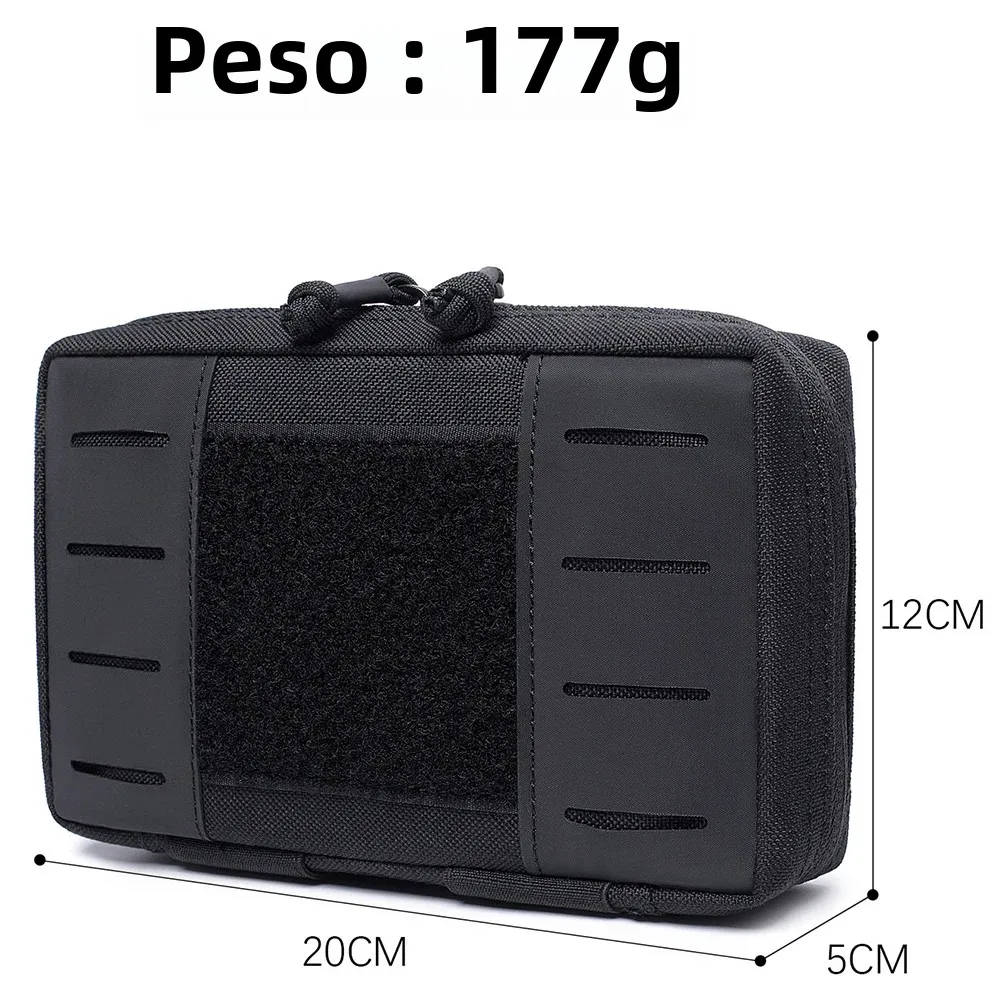 Bolsa táctica Molle con corte láser 1000D, bolsa multiusos de nailon EDC, bolsas para mochila, cinturón, chaleco, organizador de suministros médicos - imagen 3