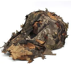Gorra de camuflaje 3D biónico para caza táctica