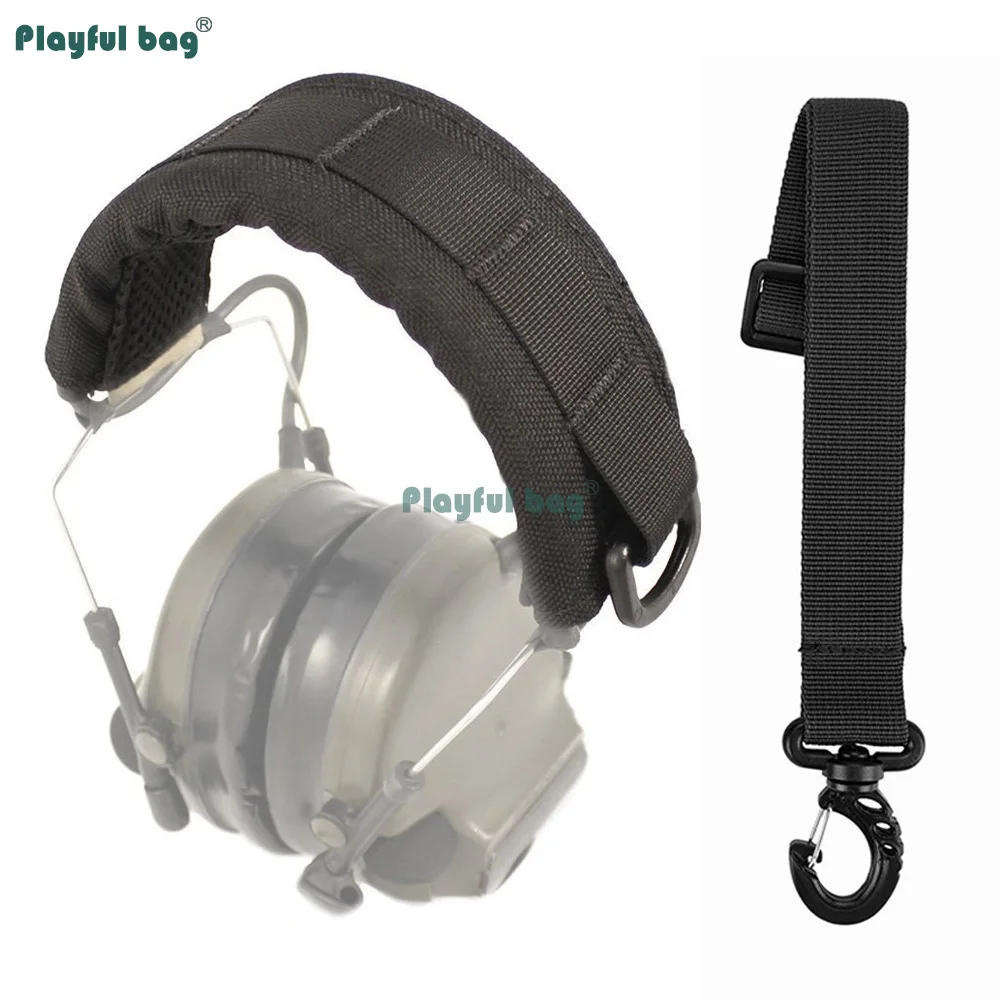 Funda para diadema MOLLE para auriculares, versión extendida, funda táctica para correa para la cabeza, protección para casco y auriculares AQB222 - imagen 5
