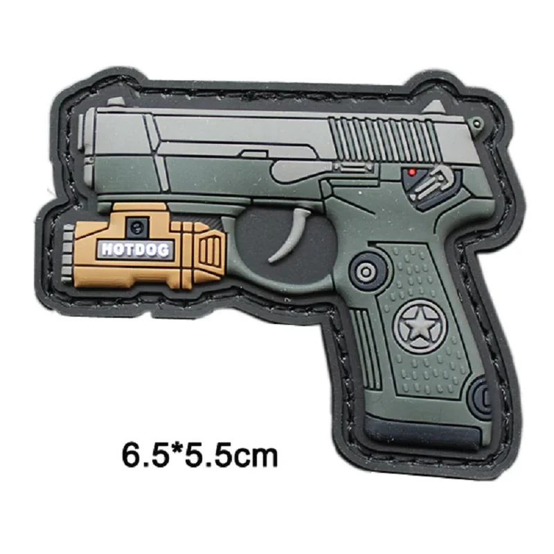 Nuevo 3D PVC M416 edición Q arma Rubbe brazalete mochila colección moral rosa SR 25 parches militares de gancho y bucle para ropa - imagen 5