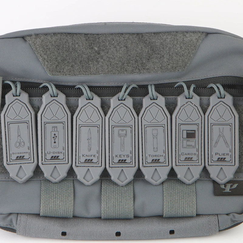 Parche luminoso de TPU con mango de tracción, 7 estilos, mochila táctica, cola funcional EDC, cuchillo de disco en U, tijeras, tarjetas, alicates de antorcha para bolsa - imagen 3