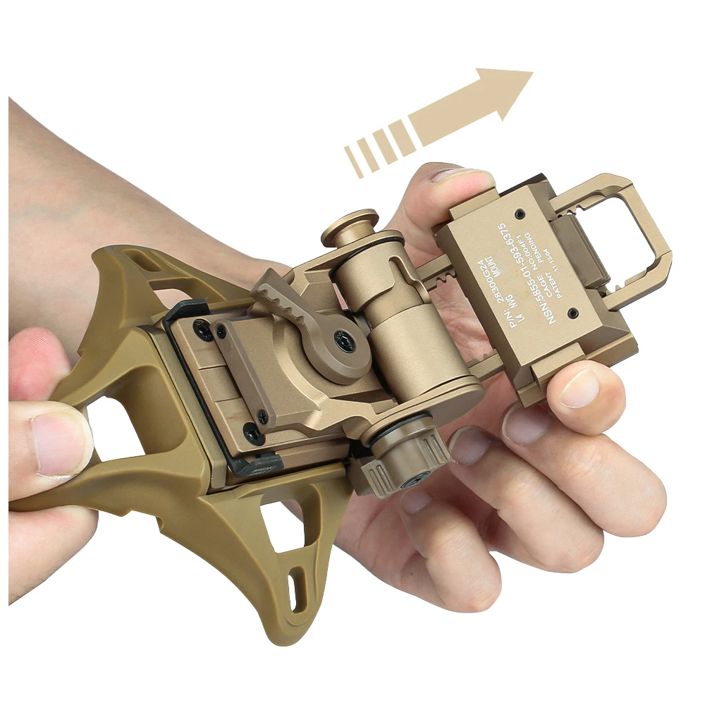 SPINA Metal L4 G24 L4G24 NVG soporte de montaje para PVS15 PVS18 GPNVG18 gafas visión nocturna Stent Skip Fast OPS piezas de casco - imagen 5