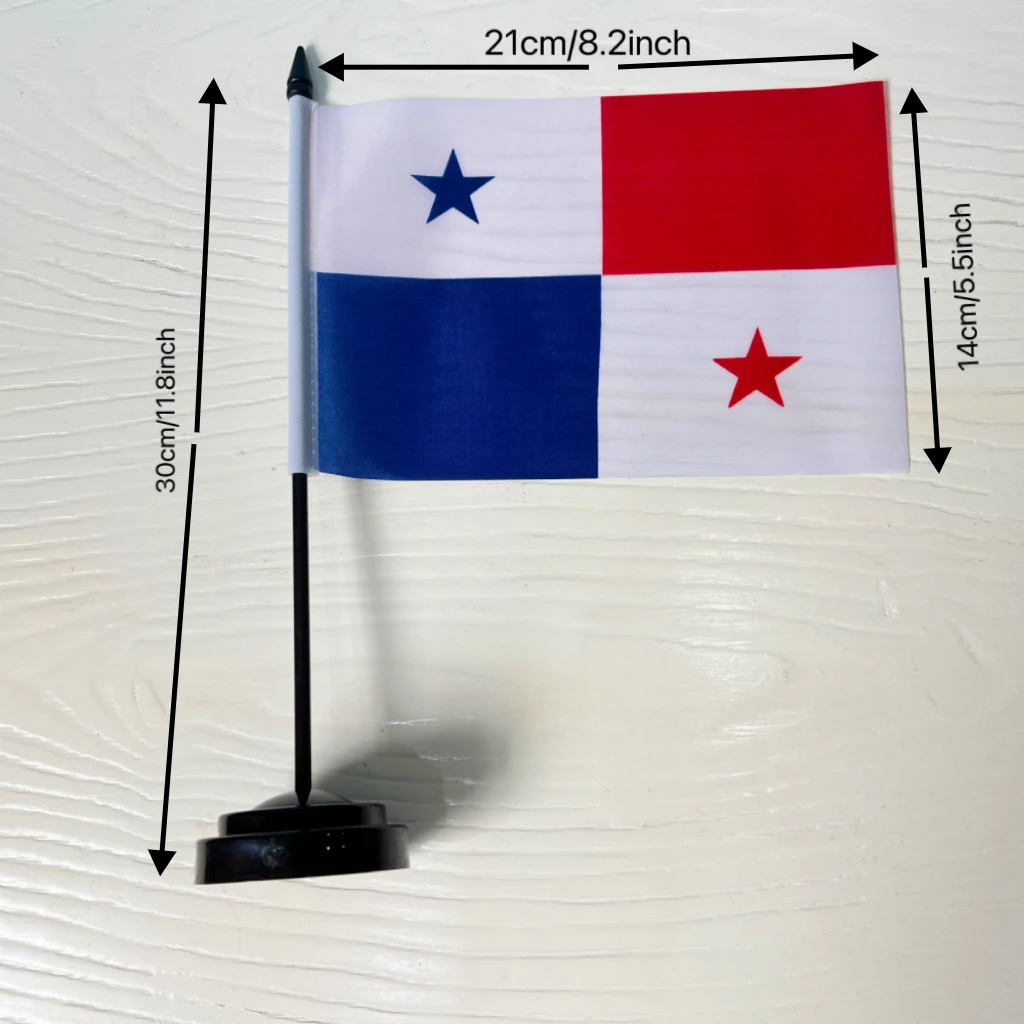Bandera Panamá de oficina de 14x21cm, bandera de Panamá, bandera nacional de poliéster - imagen 5