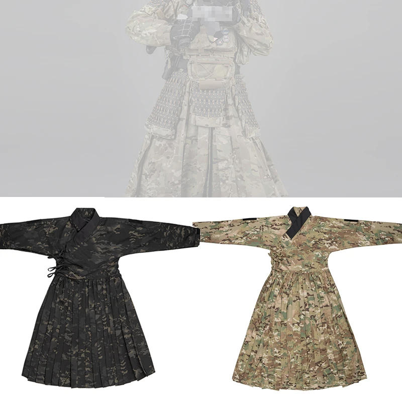 Camisa de falda de la antigua dinastía Ming de China modificada para caza, ropa interior con forro de camuflaje, traje de pez volador - imagen 2