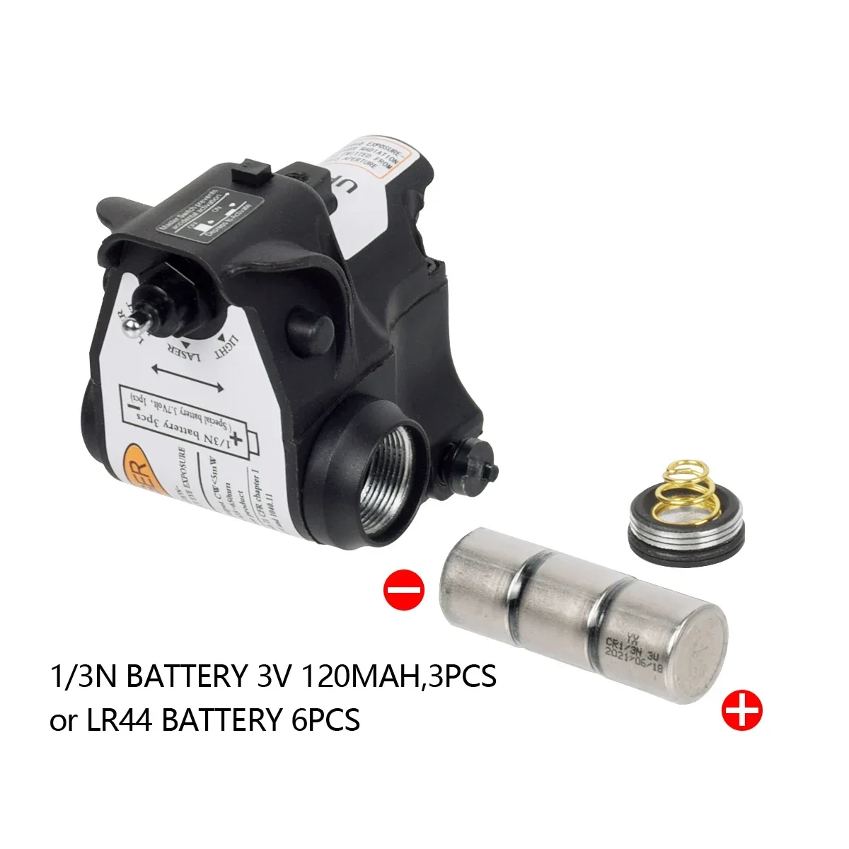 Linterna LED táctica de LS-CL1, luz de explorador de arma, láser IR rojo y verde, para riel Glock 17 19 Taurus G2 G2C G3 de 20mm - imagen 4