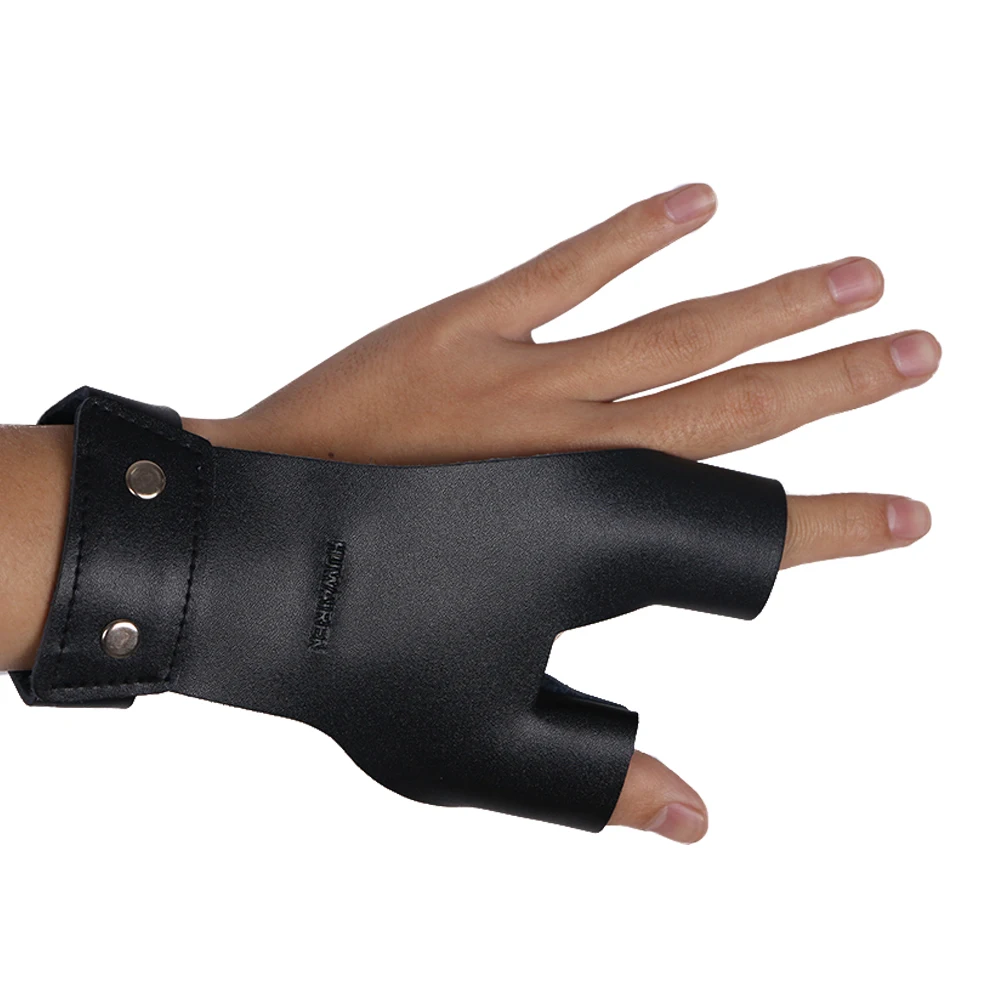 Guantes de piel de vaca con protección para manos izquierda y derecha con elasticidad ajustable, equipo de protección especial para observación del deporte al aire libre - imagen 4