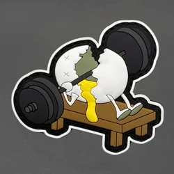 Una barra de Fitness que aplasta cáscaras de huevo parche de PVC gancho táctico y bucle insignia de moral mochila pegatina brazalete parches para ropa