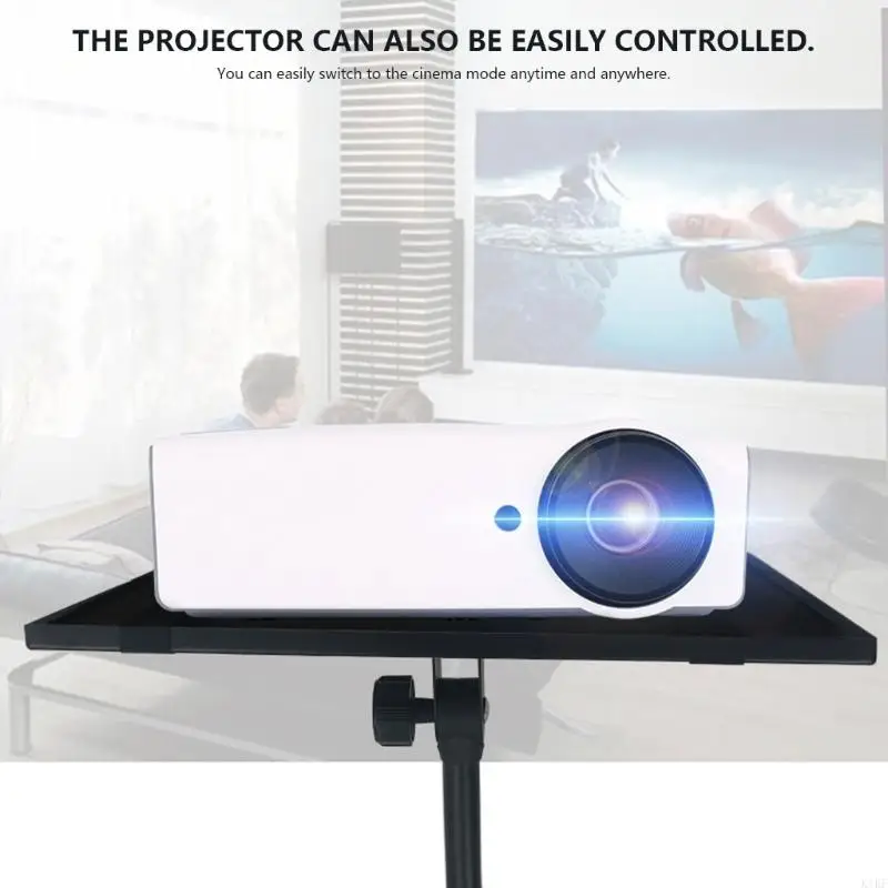 Soporte para proyectores 23-63 pulgadas, altura ajustable, bandeja 14,9x11,2, soporte para ordenador portátil K1KF - imagen 5