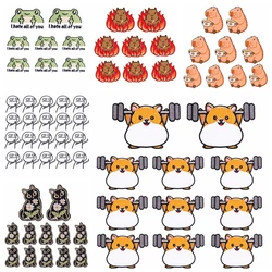 Parche bordado de animales de dibujos animados, Parche de animales, Corgi, gato, Rana, ropa, costura DIY, venta al por mayor, 10 unids/lote