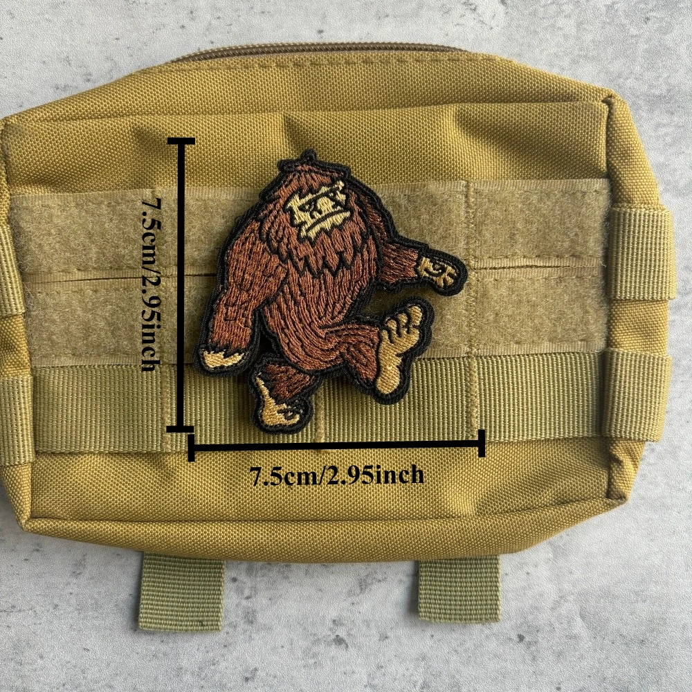 Parches tácticos de mono, parche de orangután bordado con gancho y bucle, insignia de moral del ejército militar, pegatinas para mochila - imagen 3