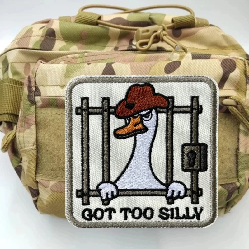 Parche bordado militar "divertido vaquero ganso", gancho, bucle, insignia de moral de Animal táctico, parches para ropa, mochila, pegatina, brazalete - imagen 4