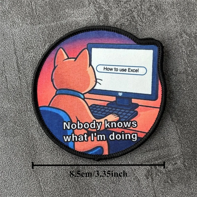 Parche impreso "Nobody Knows What I'm Doing", insignia de moral táctica, parches militares con gancho, pegatinas para ropa y mochila - imagen 3