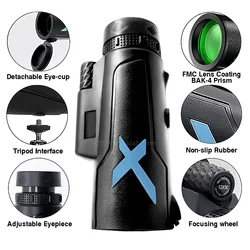 Monocular HD portátil para observación de caza y camping