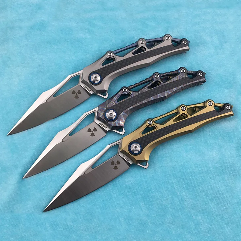 Navaja plegable LEMIFSHE JK9393Ti acero M390 titanio EDC