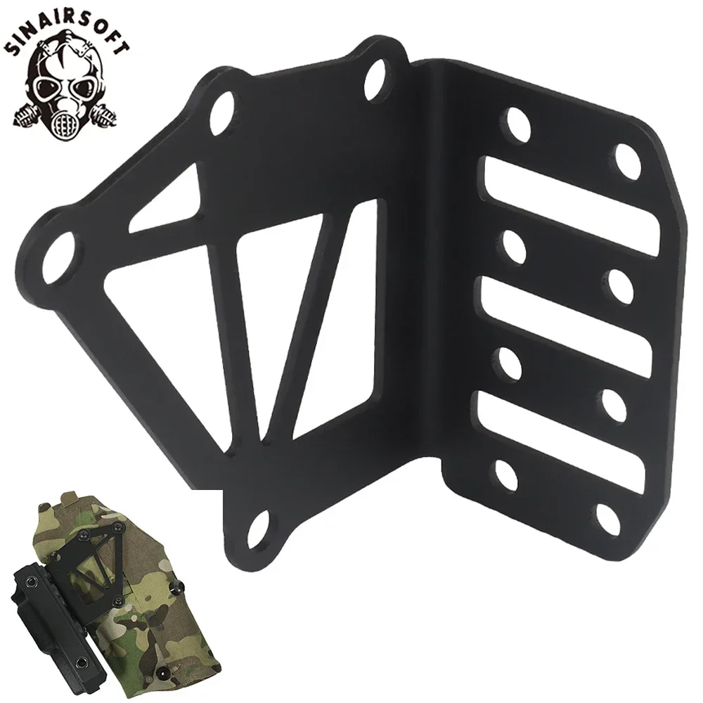 Plataforma adaptadora de funda Plataforma de funda de acero inoxidable Sistema de bloqueo rápido Placa de extensión para acampar al aire libre y cazar - imagen 3