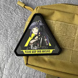 Parche estampado de Chica de Anime para ropa, insignia de moral táctica, parches militares con gancho y bucle, pegatina para mochila, brazalete