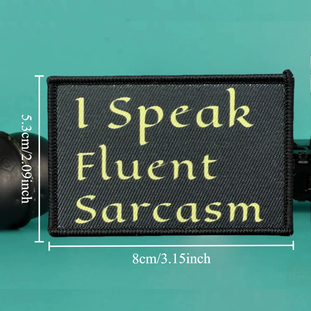 Parche táctico de sarcasmo espontáneo, brazalete personalizado del ejército moral militar, parches de gancho y bucle impresos para pegatina de mochila - imagen 2