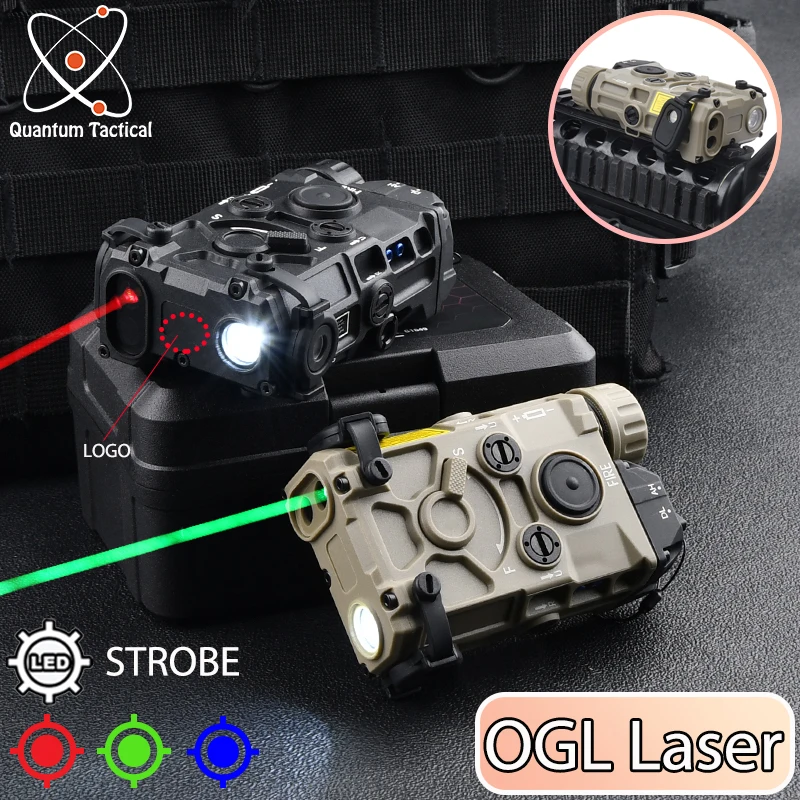 Láser táctico OGL EOTech (infrarrojo/punto rojo-verde-azul), indicador de mira, linterna estroboscópica blanca, accesorio para rifles de airsoft y armas de fuego, compatible con PEQ-15 - imagen 4