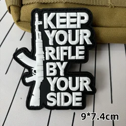 Parche moral MOLLE velcro PVC militar para brazalete táctico