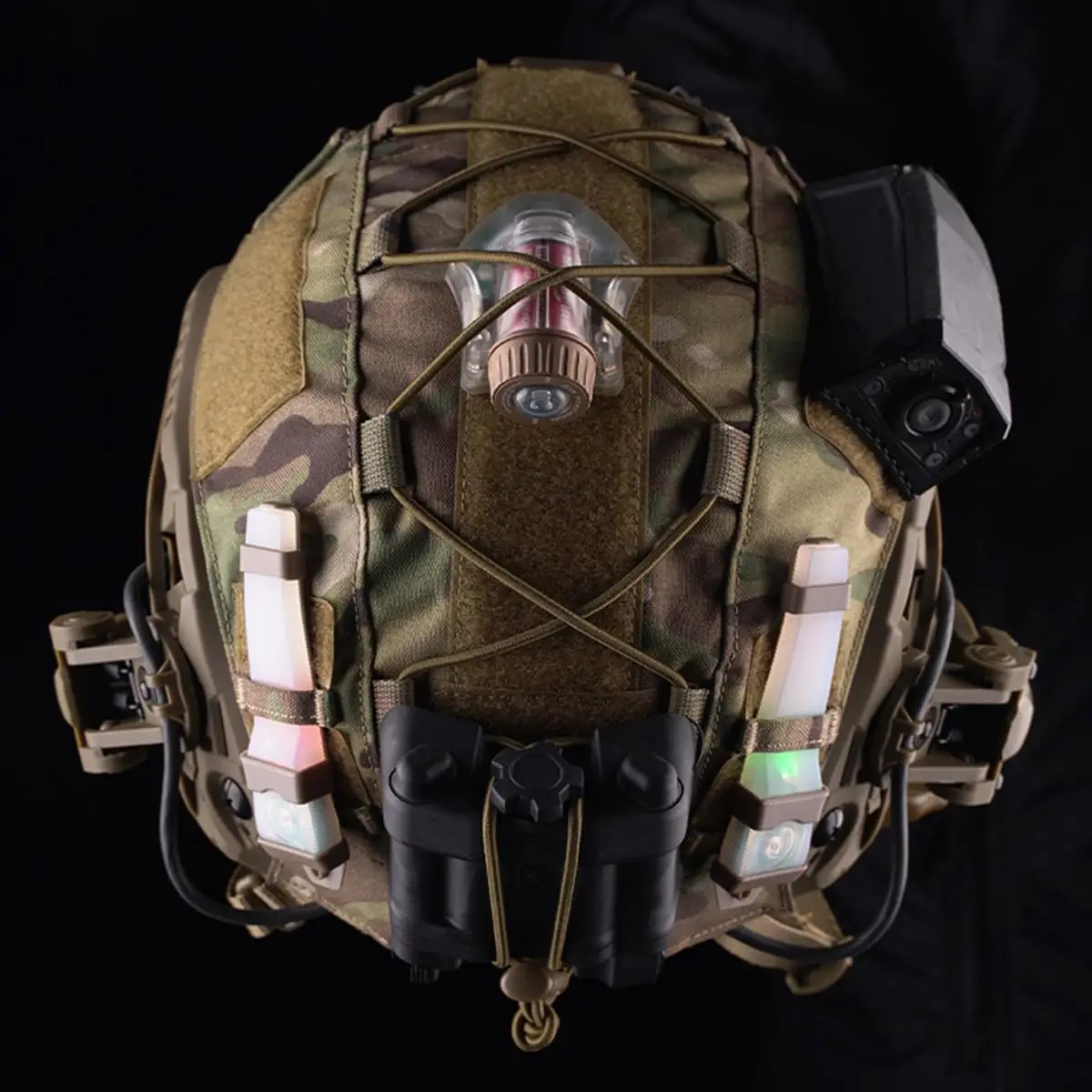 Cubierta táctica para casco rápido Airsoft, cubierta ligera y duradera para casco de camuflaje con cordón de ajuste para caza y Paintball - imagen 2