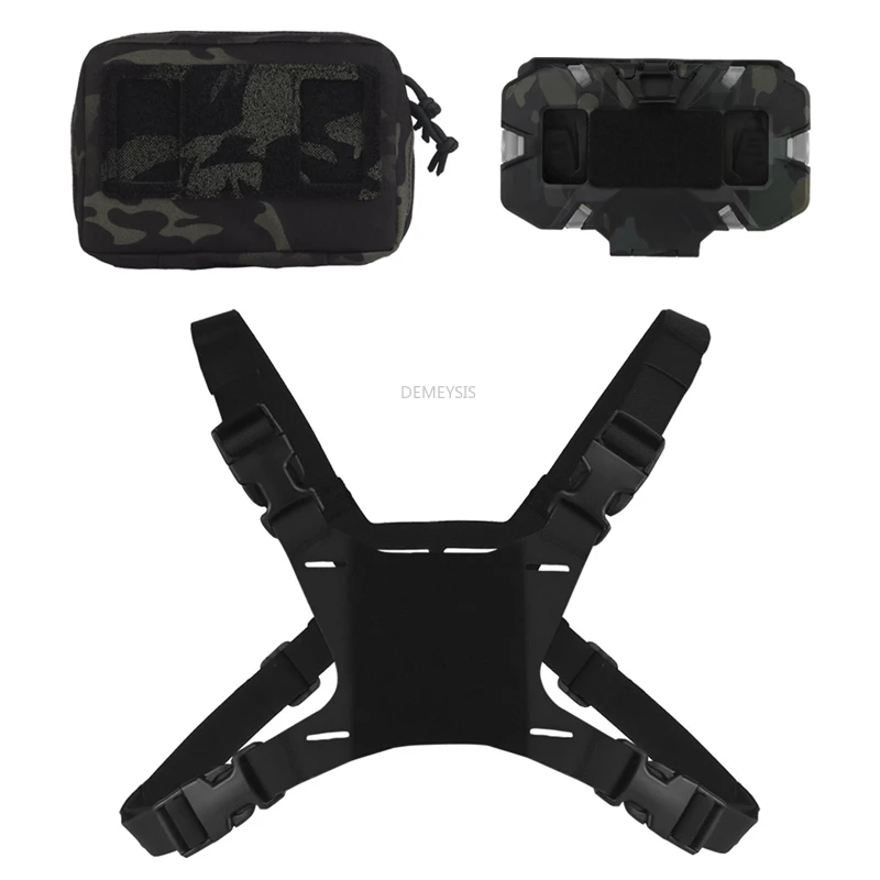 Kit de tablero de navegación táctica MOLLE, soporte plegable para teléfono móvil, bolsa de pecho, Panel, accesorios Airsoft de caza - imagen 2