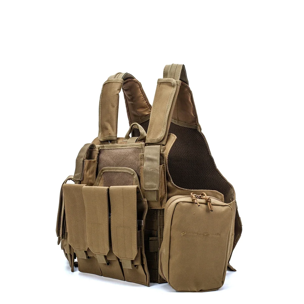 Chaleco táctico Molle CIRAS, chaleco de combate Airsoft con bolsa Triple para revistas, portador de placa de armadura Molle, chalecos de camuflaje verde militar - imagen 5