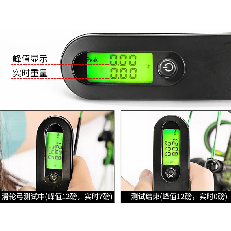 Báscula de arco de tiro con arco, instrumento de medición exprés, herramientas portátiles para el hogar al aire libre, 110lbs - imagen 4