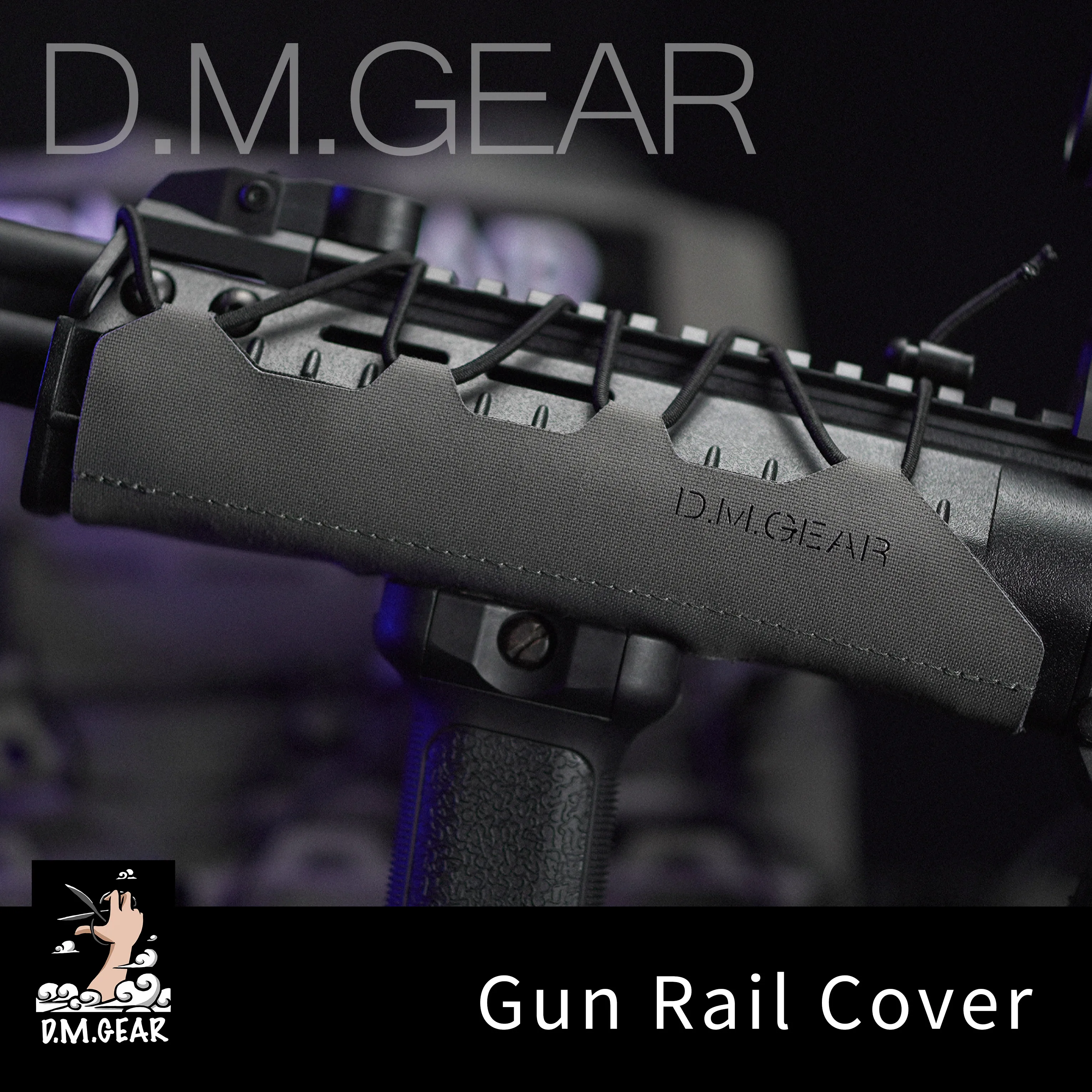 DMGear-cubierta de riel de pistola táctica, envoltura de riel, escudo térmico pesado, envoltura de engranaje, protección de mano, ajuste de rieles cuádruples, un rieles, nailon 500D