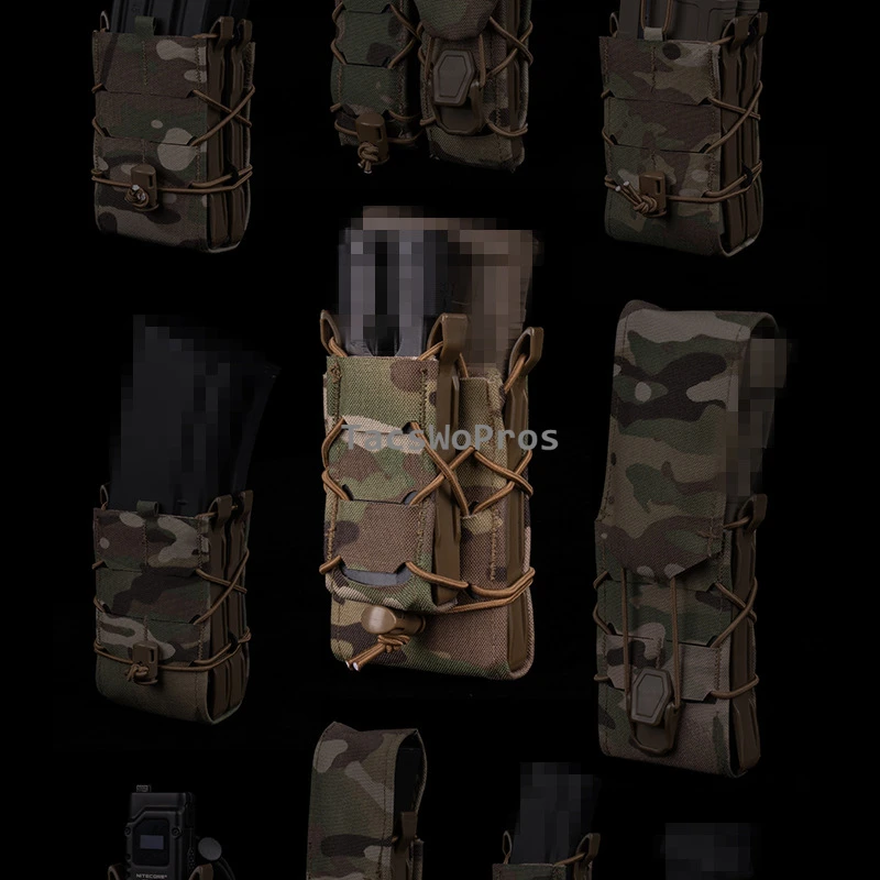 9MM / 5,56 7,62 bolsa para revistas Combo caja de almacenamiento táctica Mag caza al aire libre Airsoft Molle linterna bolsa antorcha paquetes - imagen 4